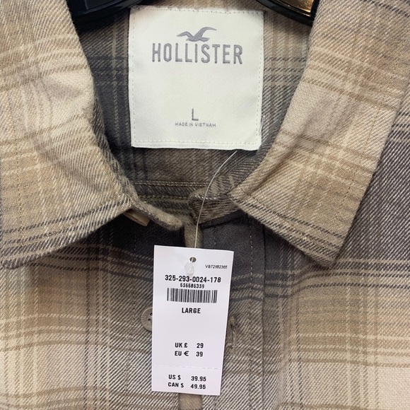 Hollister Long-Sleeve Button-Through Flannel Shirt - Picture 2 of 5
